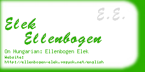 elek ellenbogen business card